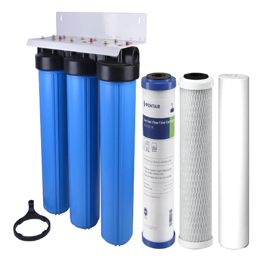 3-Stages 20×4.5” Big Blue Whole House Water Filtration System