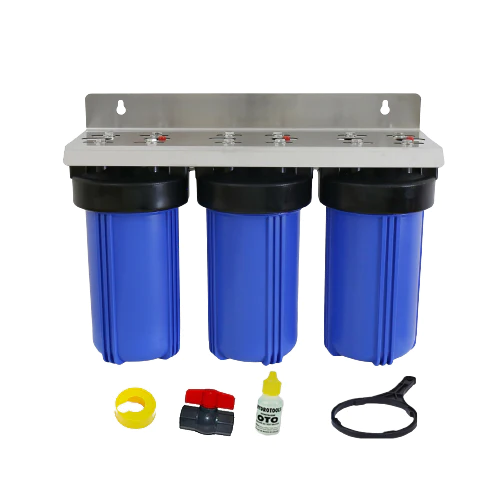 3-Stages 10×4.5” Big Blue Whole House Water Filtration System